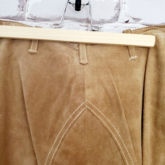 Vintage 1960s Suede Wide Leg Pants - Picture 7 of 9